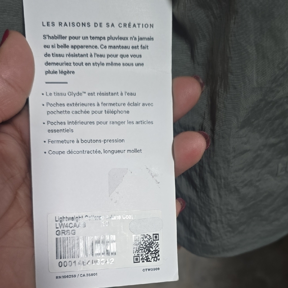 Lululemon Athletica Olive Trench Coat - Picture 15 of 15